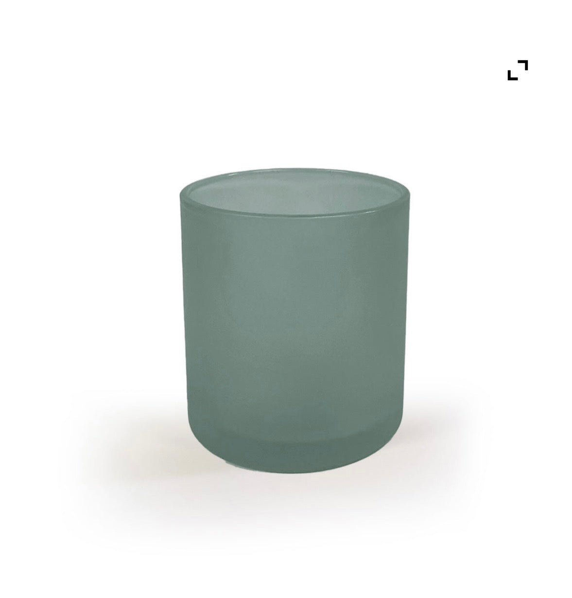 Frosted Green candle jar L
