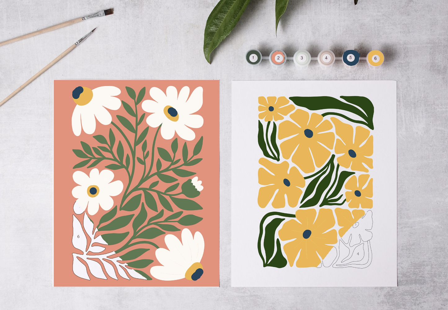 Field of Daisies Paint-By-Numbers paint by numbers kit by ByGeorgee
