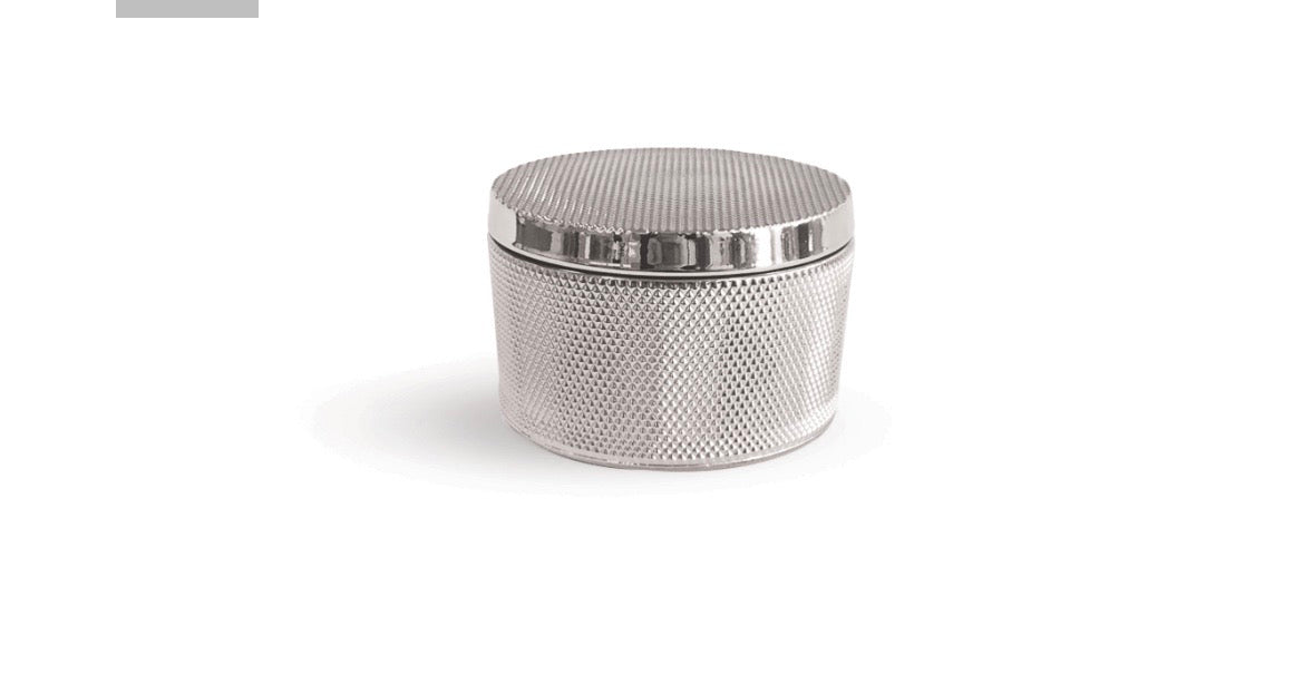Stamped silver candle bowl