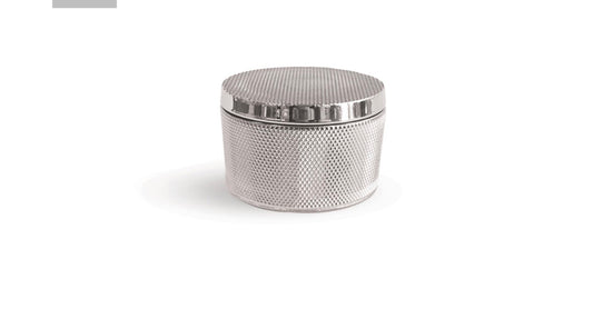 Stamped silver candle bowl