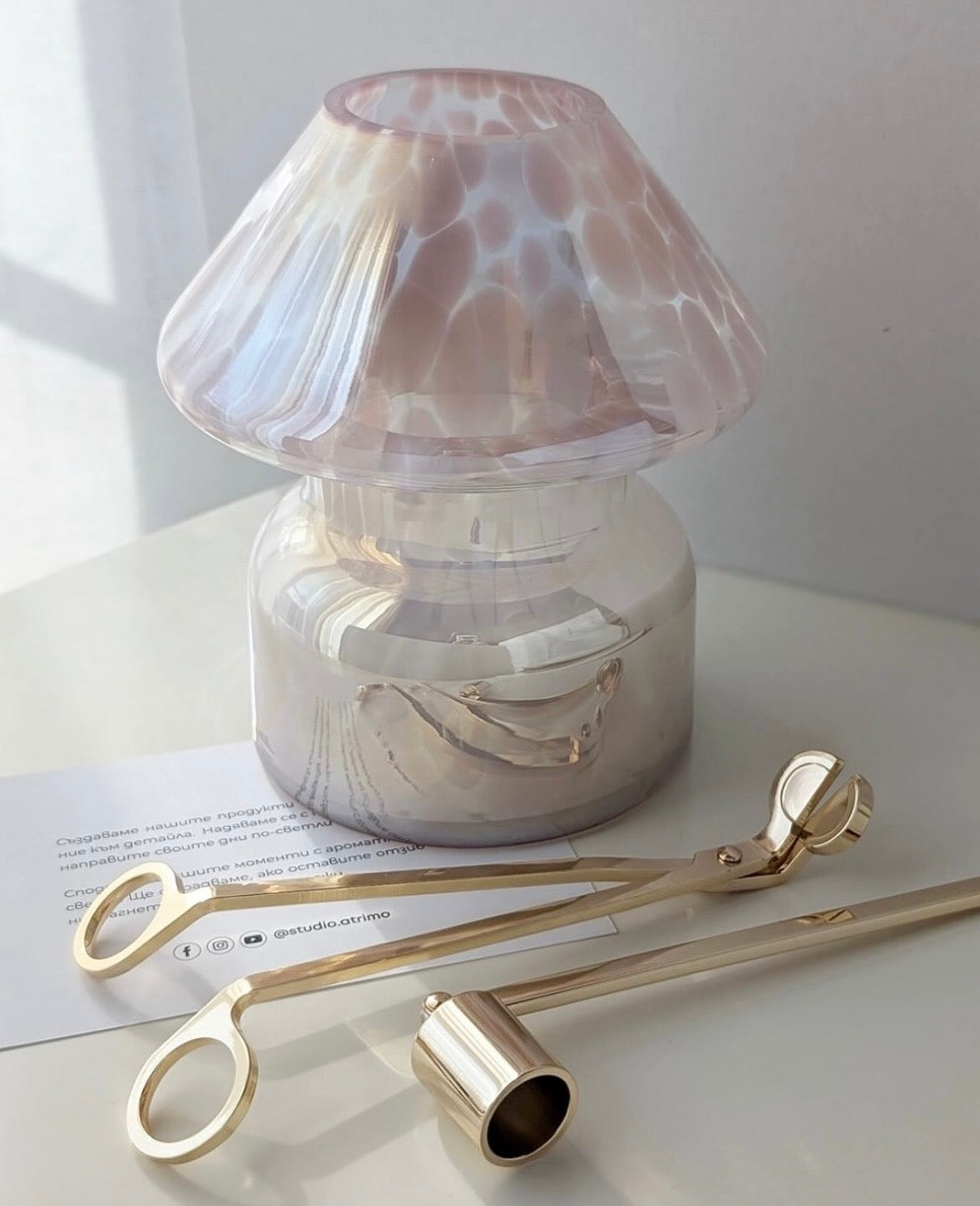 Lamp candle Glamour pink