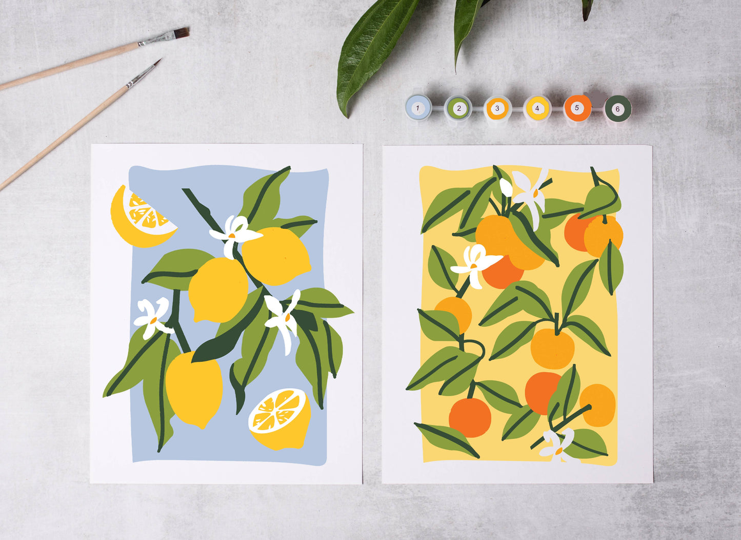 Sunny Citrus Paint-By-Numbers paint by numbers kit by ByGeorgee
