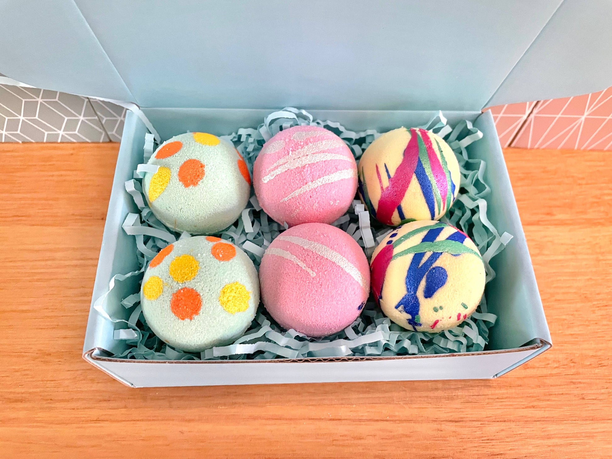 Mini Goat Milk Bath Bomb Gift Box goat milk bath bomb detail view by ByGeorgee