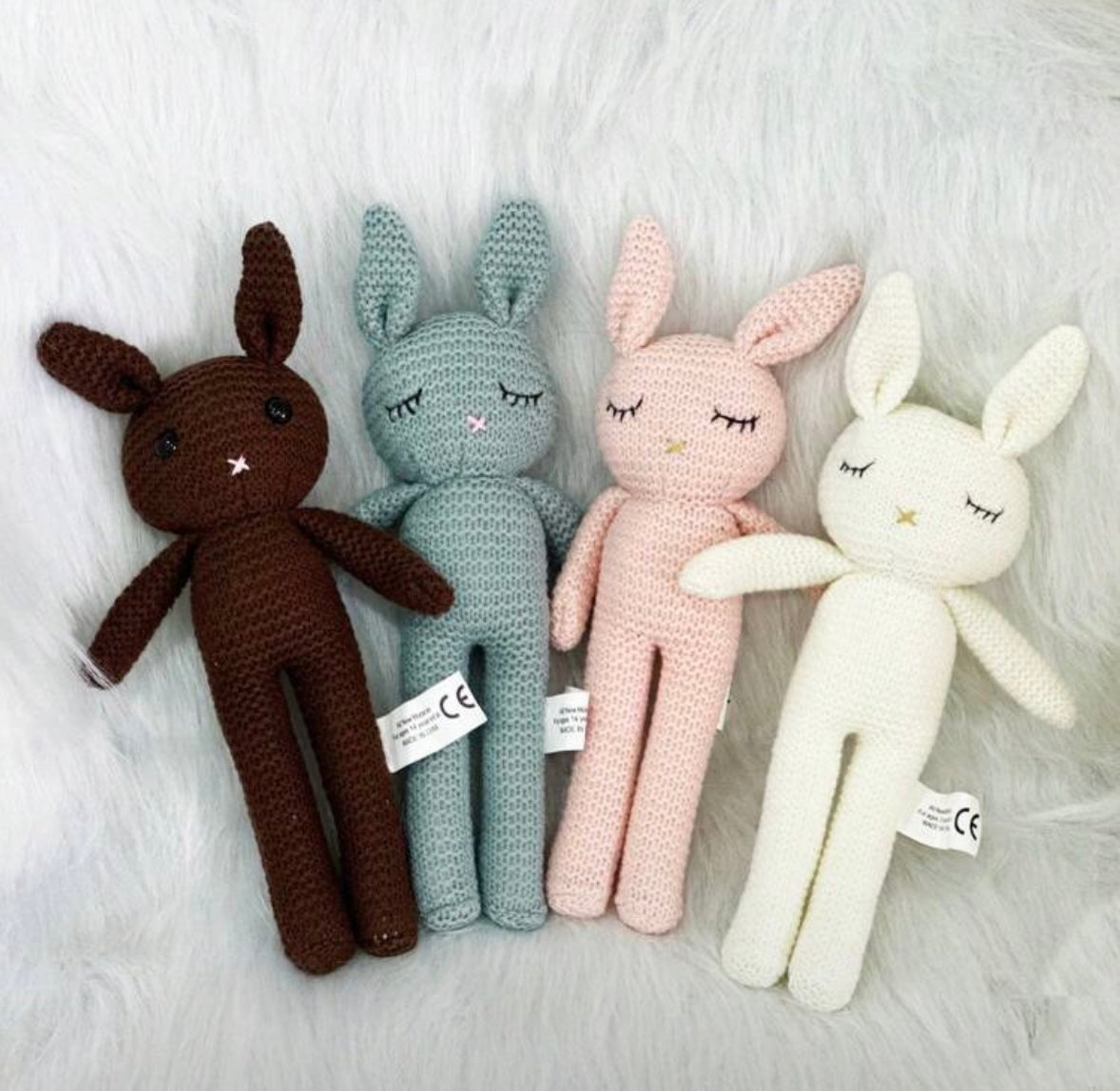 The Cozy Cuddle-Knit bunnies by ByGeorgee