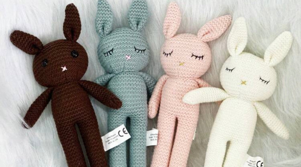 The Cozy Cuddle-Knit bunnies detail view by ByGeorgee