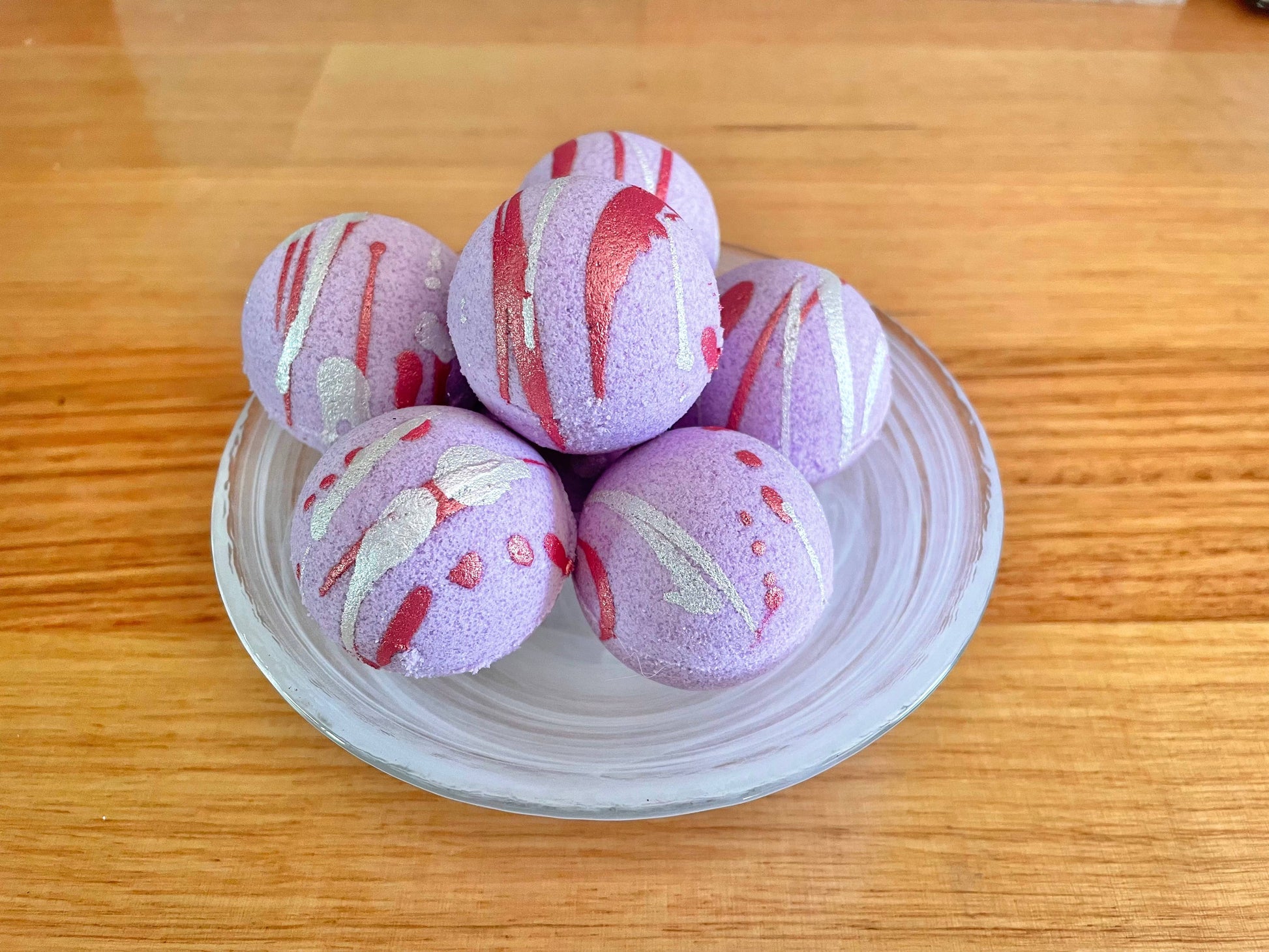 Handmade Mini Goat Milk Bath Bombs goat milk bath bomb lifestyle view by ByGeorgee